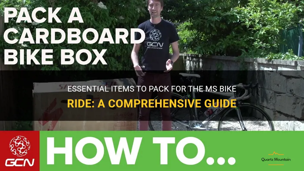 what to pack for the ms bike ride