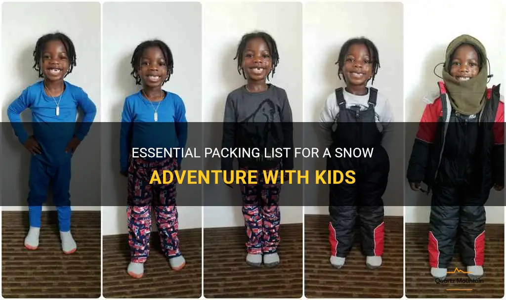 what to pack for the snow with kids