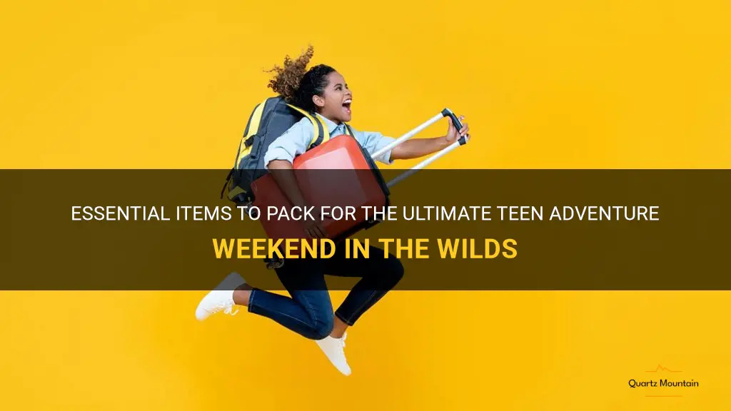 what to pack for the wilds teen adventure weekend