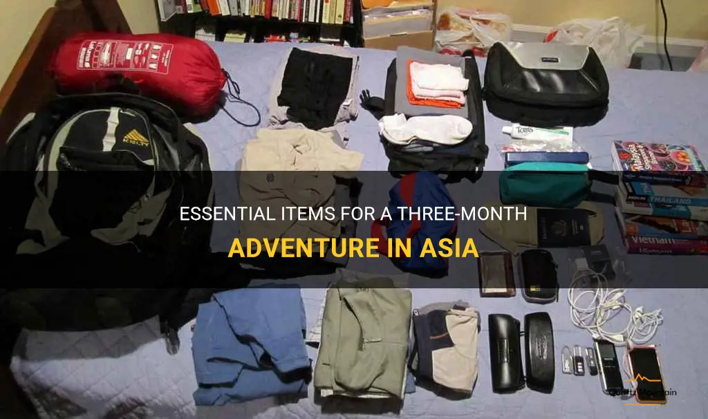 what to pack for three months in asia