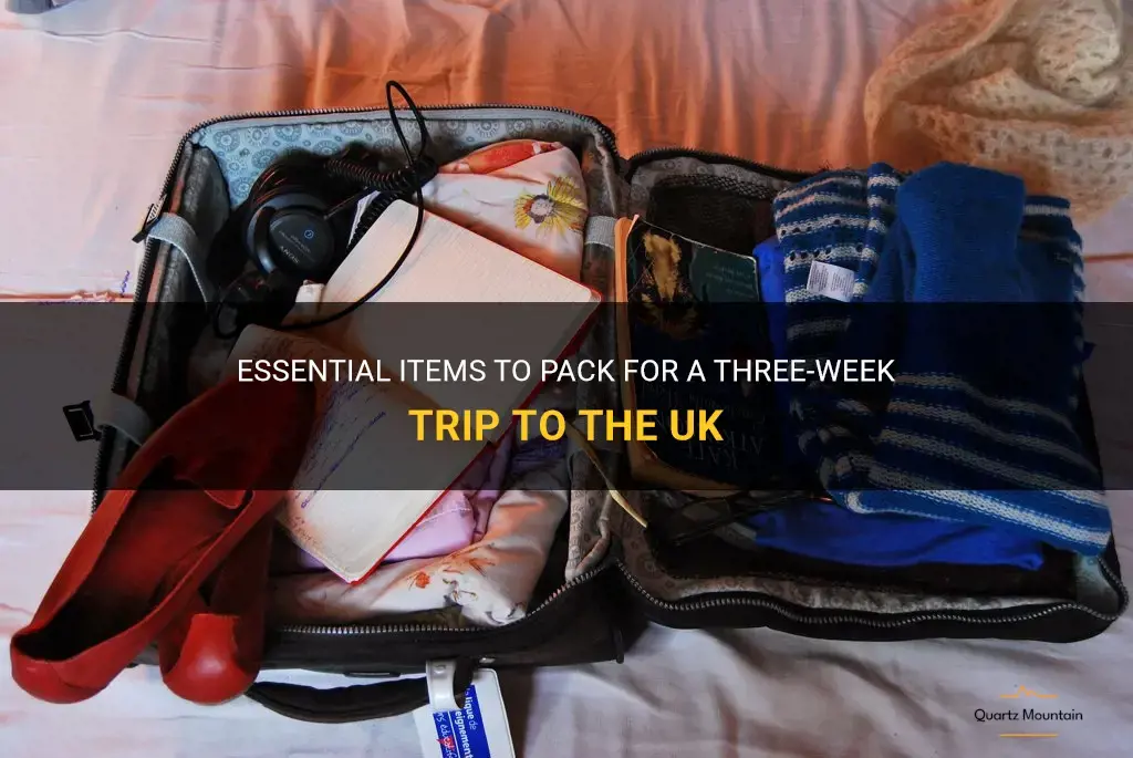 what to pack for three week trip to uk