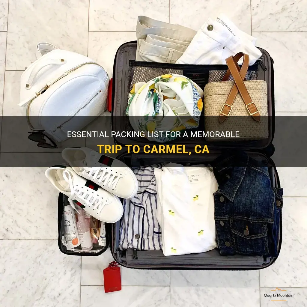 what to pack for trip to carmel ca