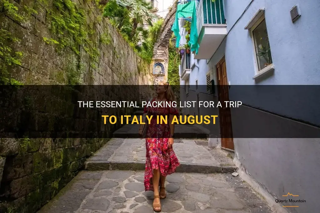what to pack for trip to italy in august