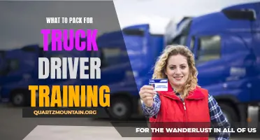 Essential Items to Pack for Truck Driver Training