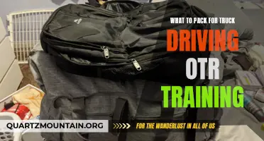 Essential Items to Pack for Truck Driving OTR Training