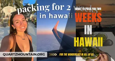 Essential items to pack for a two-week vacation in Hawaii