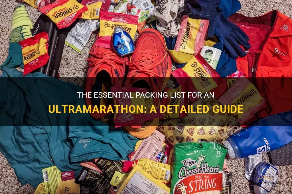 what to pack for ultramarathon