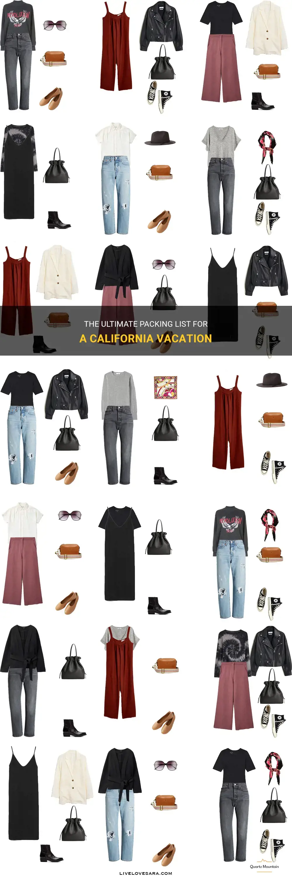 what to pack for vacation to calforna