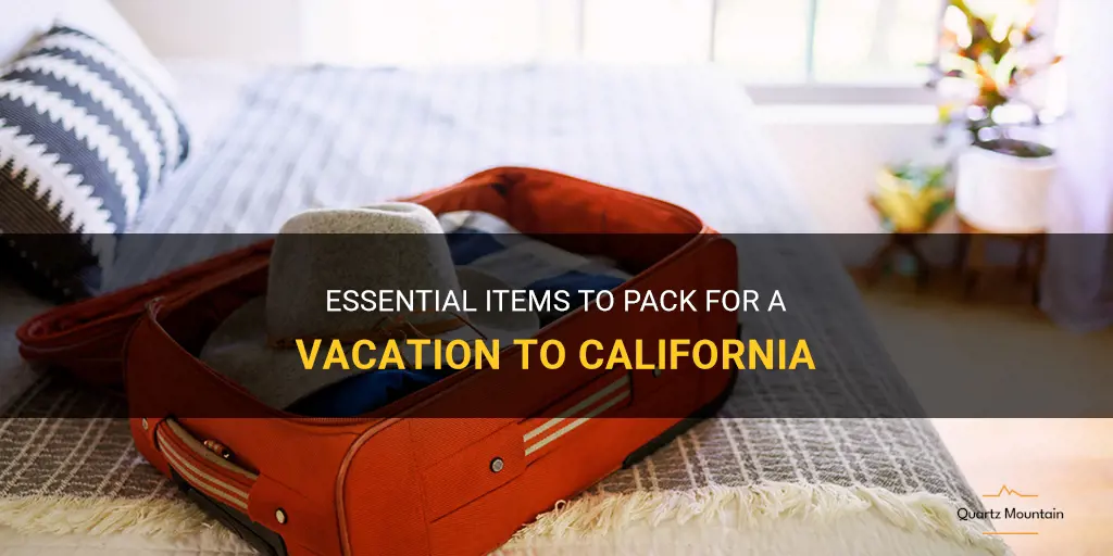 what to pack for vacation to california