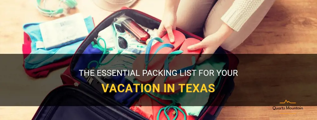 what to pack for vacation to texas