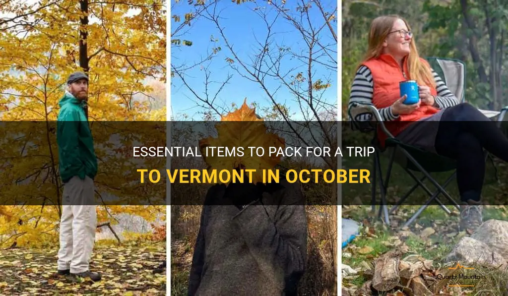what to pack for vermont in October