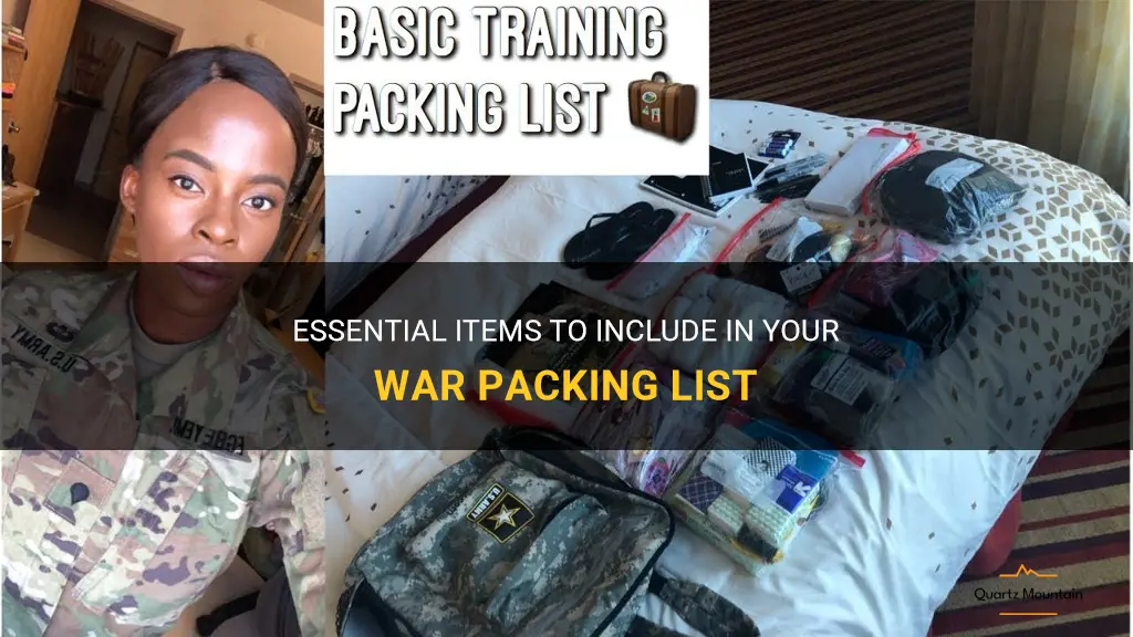 what to pack for war