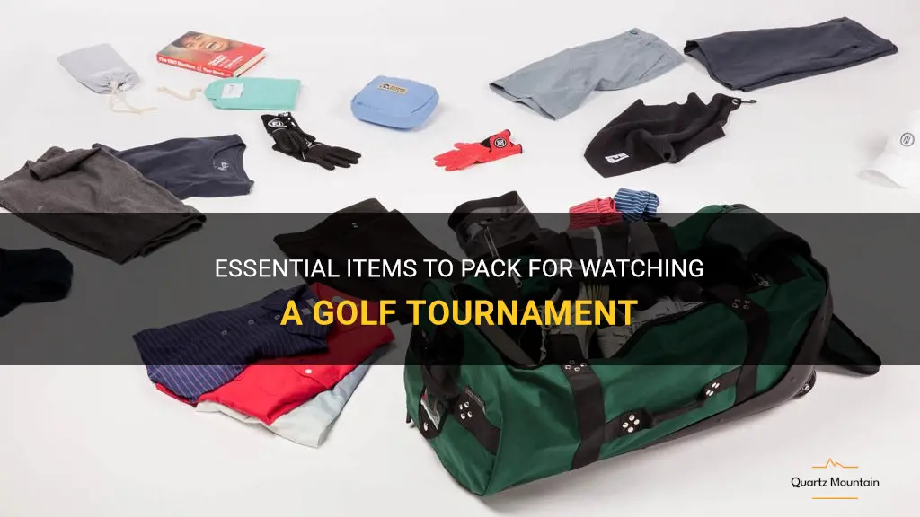 what to pack for watching golf tournament