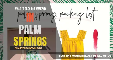 Essential Items to Pack for a Weekend Getaway in Palm Springs