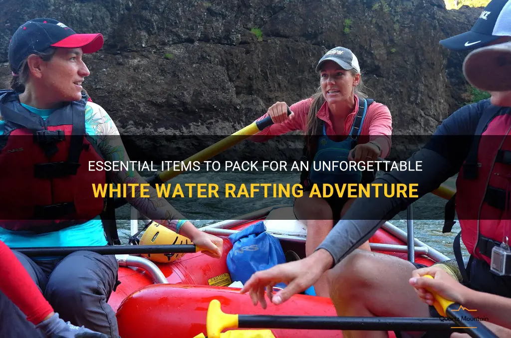 what to pack for white water rafting trip