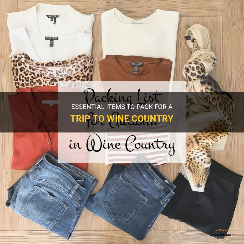 what to pack for wine country