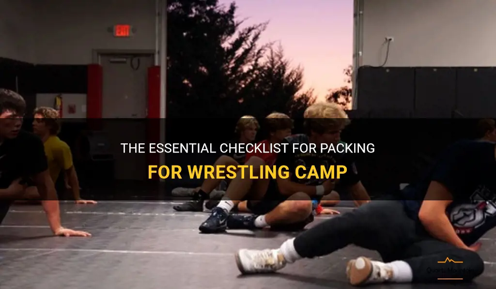 what to pack for wrestling camp