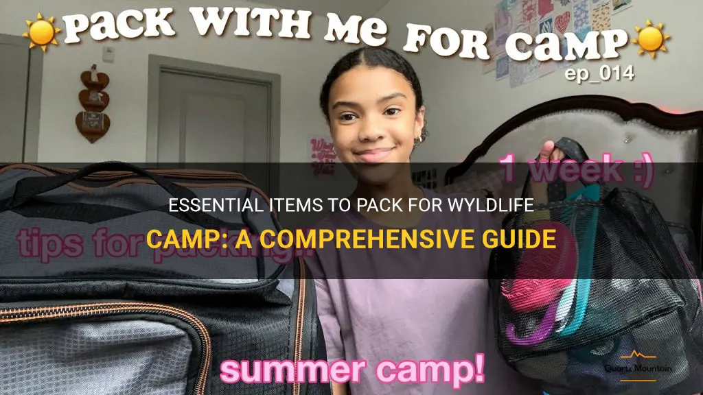 what to pack for wyldlife camp