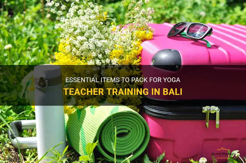 what to pack for yoga teacher training in bali