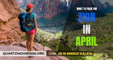 Essential Items to Pack for a Memorable April Trip to Zion National Park