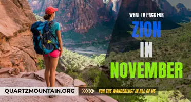 Ultimate Packing Guide for Zion National Park in November