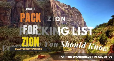 Essential Items to Pack for a Memorable Adventure in Zion National Park