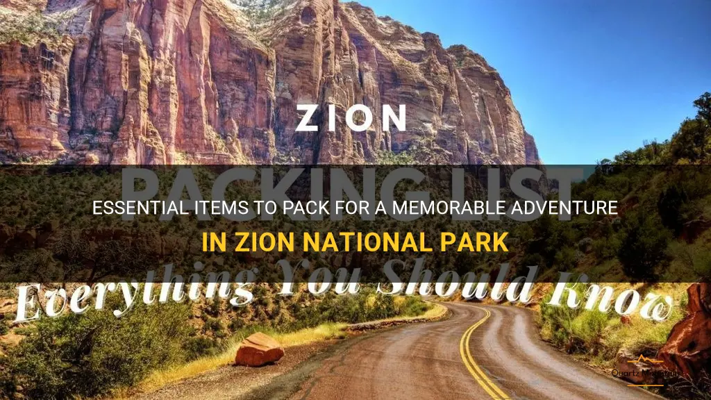 what to pack for zion