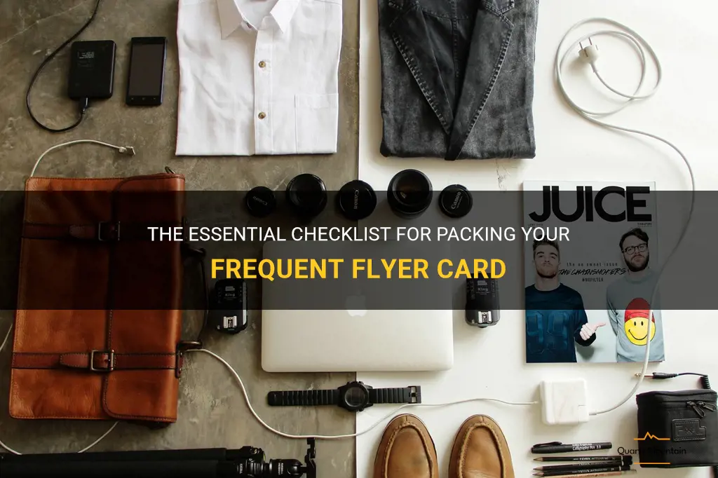 what to pack frequent flyer card
