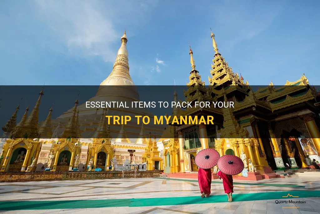 what to pack going to myanmar