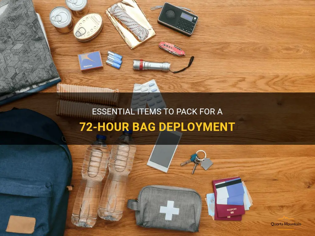 what to pack in 72 hour bag deployment
