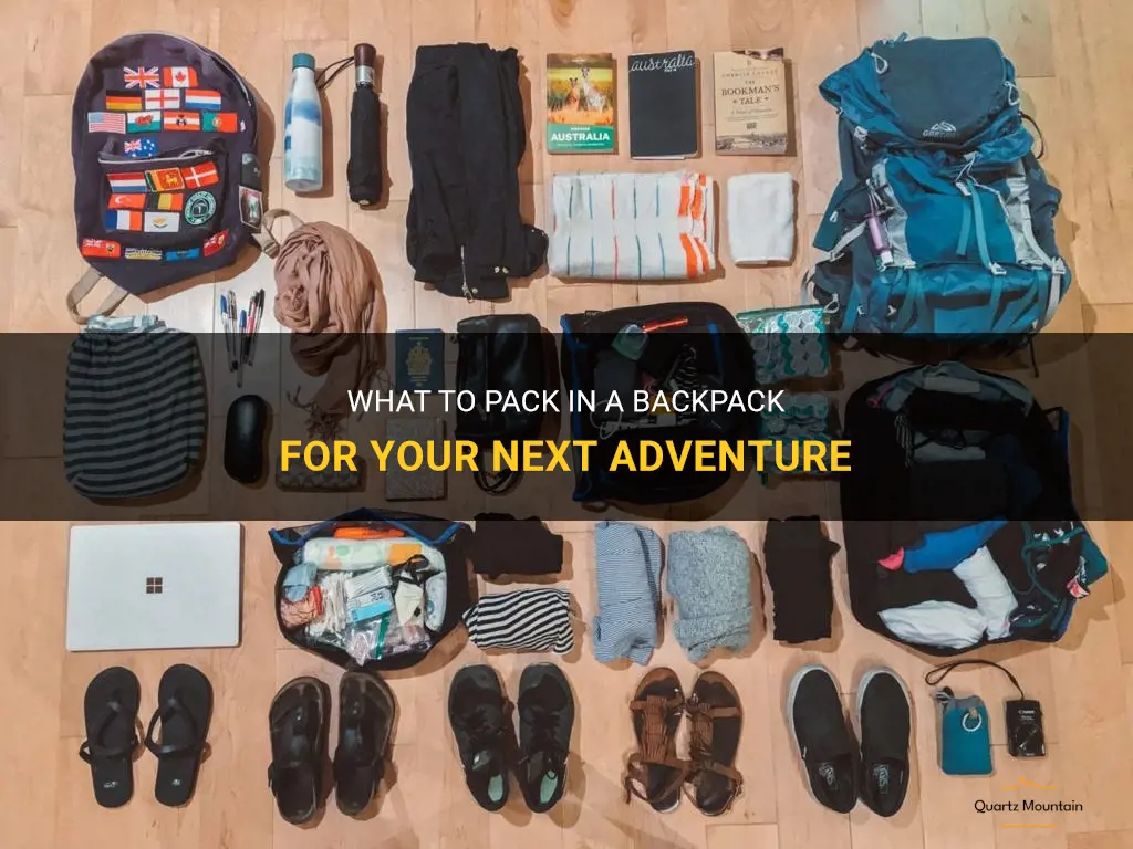 what to pack in a backpack for