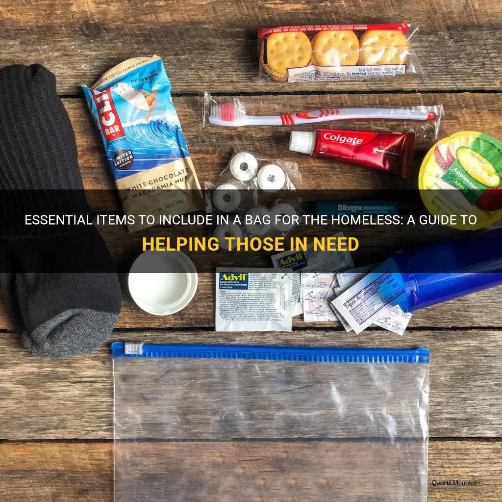 what to pack in a bag for homeless