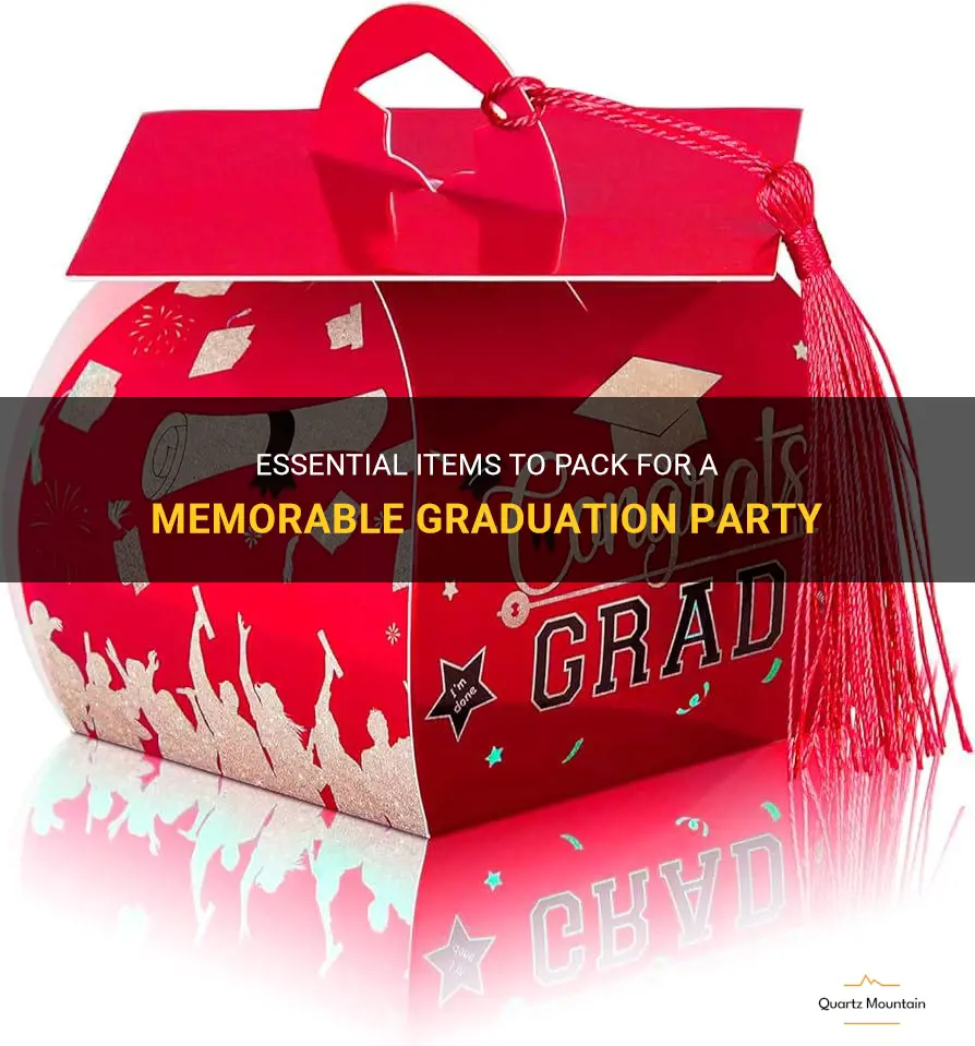 what to pack in a bag graduation parties