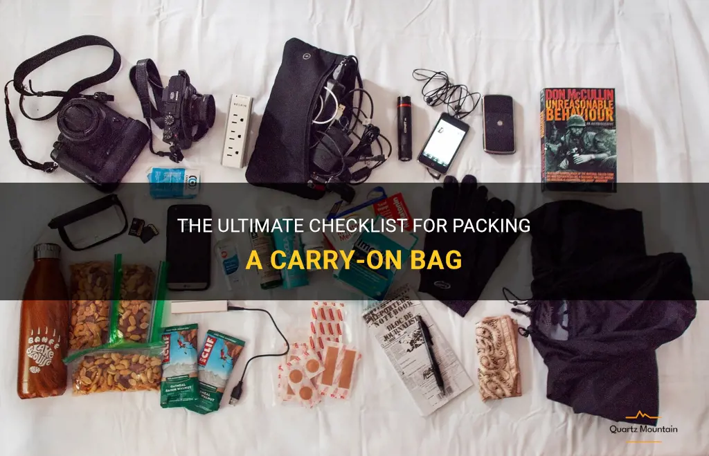 what to pack in a carry on bag checklist