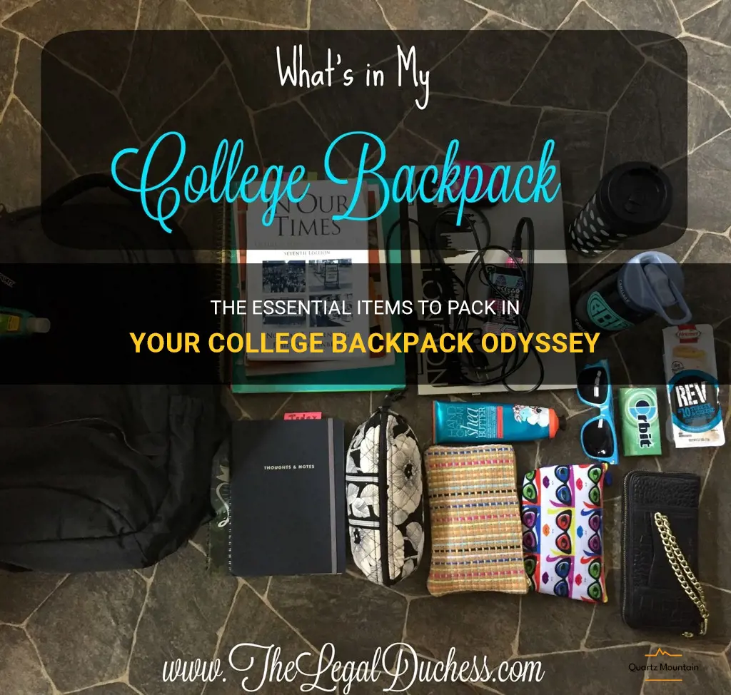 what to pack in a college backpack odyssey