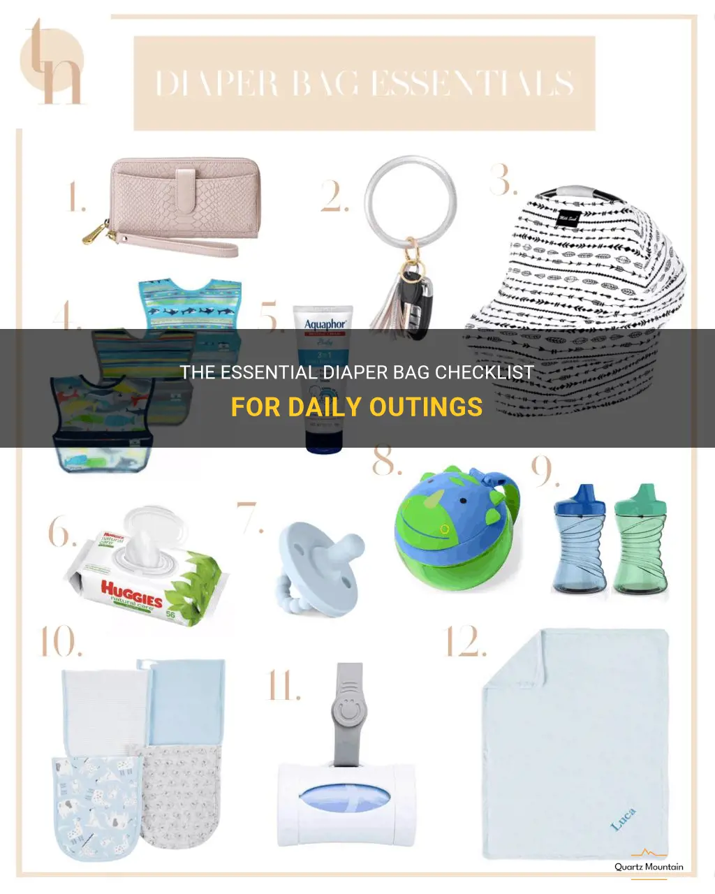 what to pack in a daily diaper bag checklist