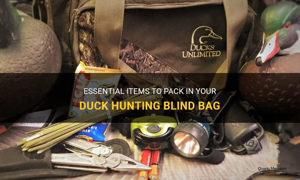what to pack in a duck hunting blind bag