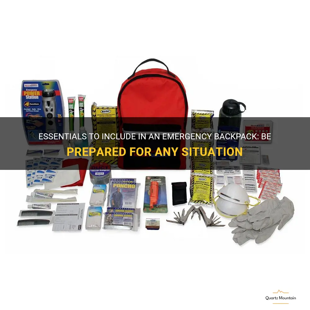 what to pack in a emergency backpack