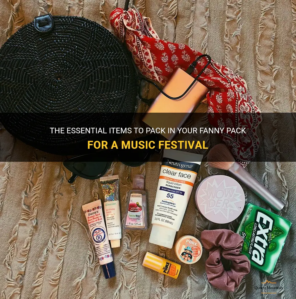 what to pack in a fanny pack music festival