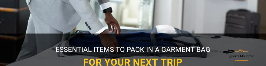 what to pack in a garment bag