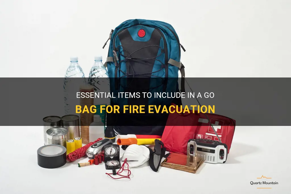 what to pack in a go bag for fire evacuation