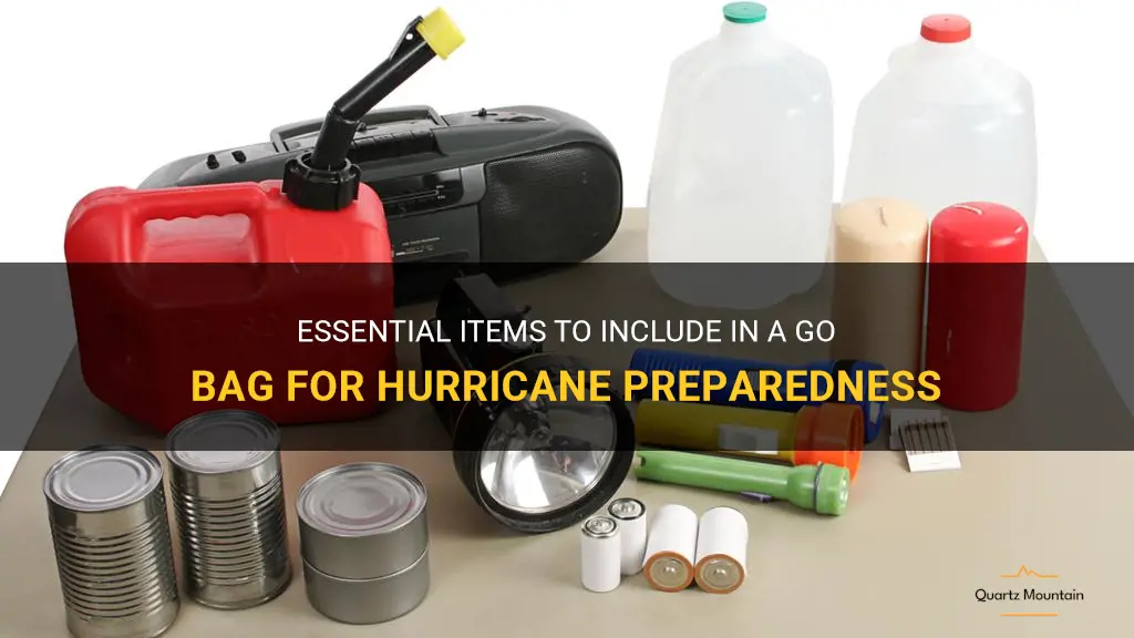 what to pack in a go bag for hurricane