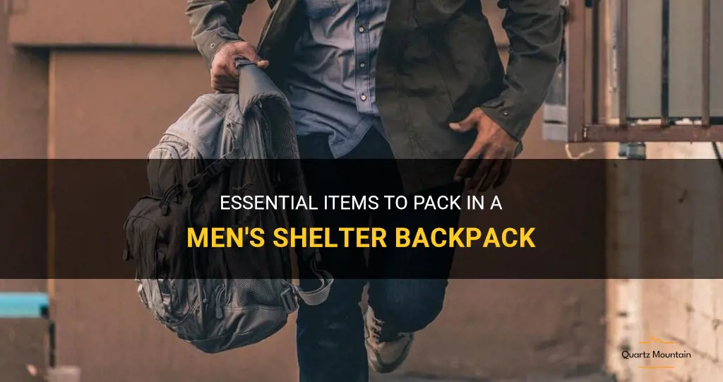 what to pack in a mens shelter bookbag