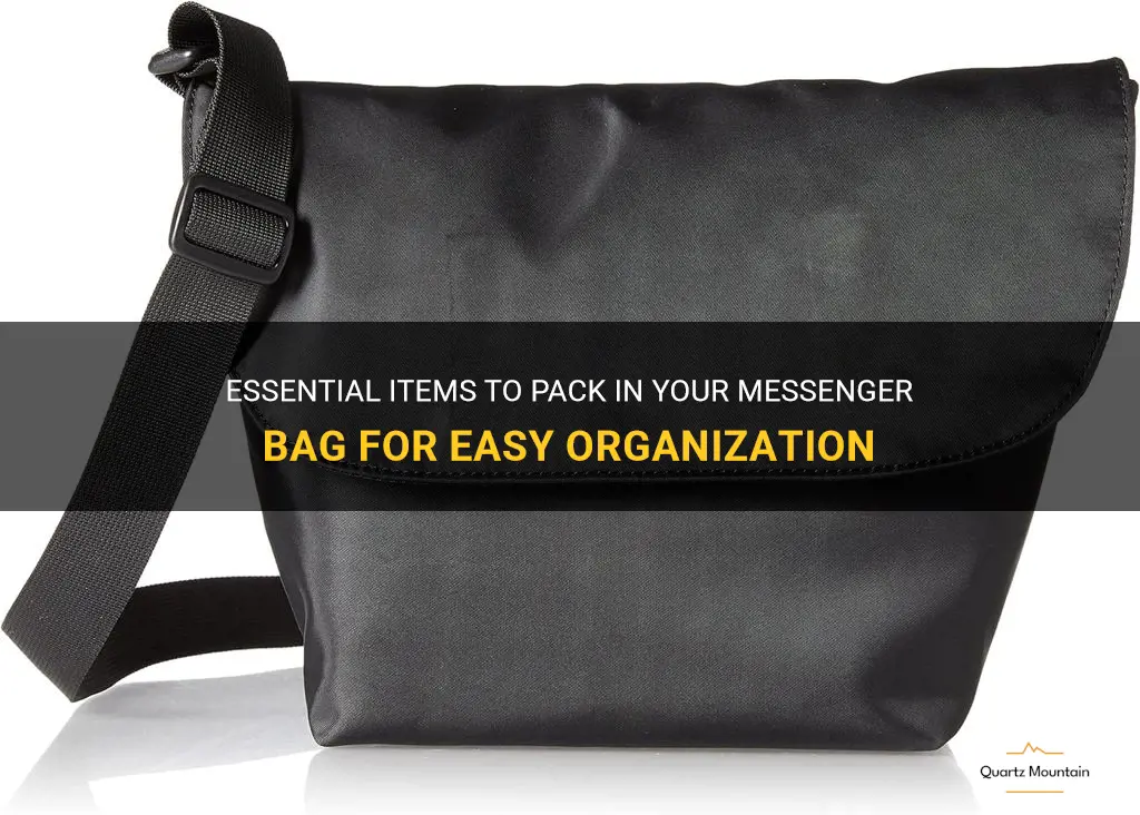 what to pack in a messenger bag