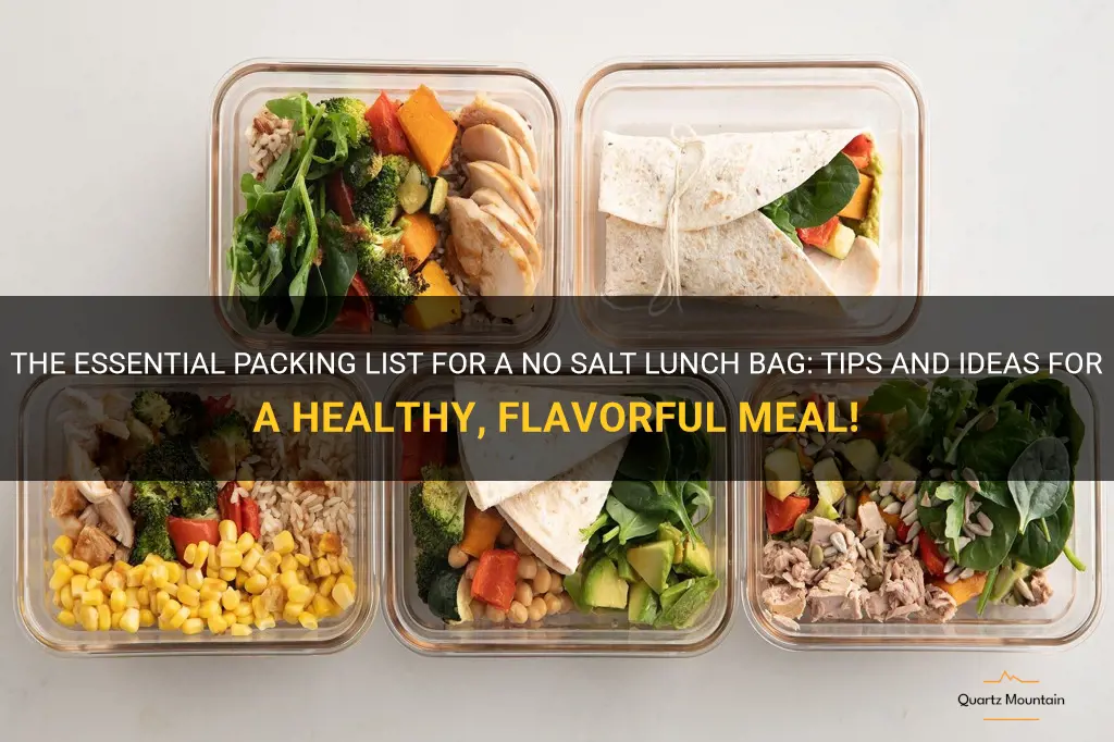 what to pack in a no salt lunch bag