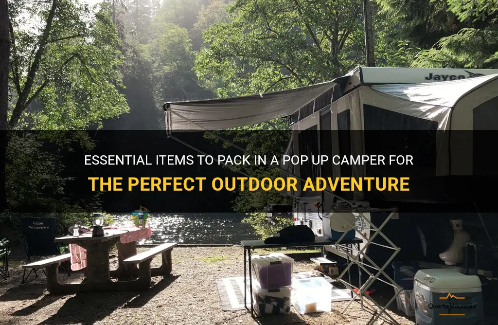 what to pack in a pop up camper