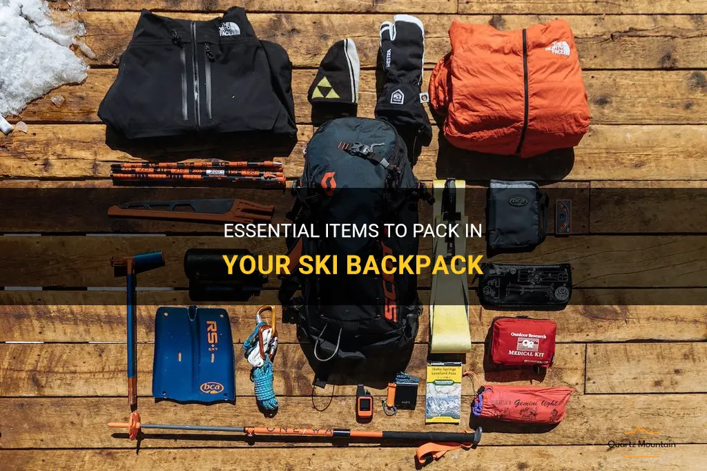 what to pack in a ski backpack