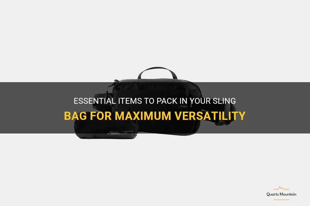 what to pack in a sling bag