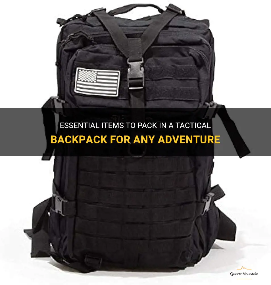 what to pack in a tactical backpack