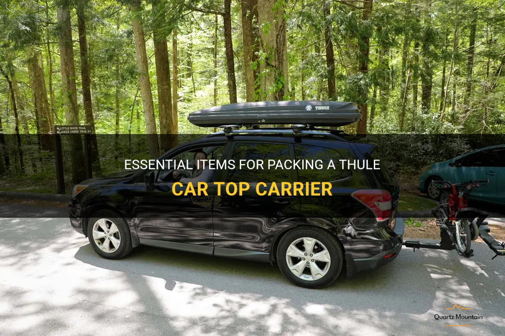 what to pack in a thule car top carrier